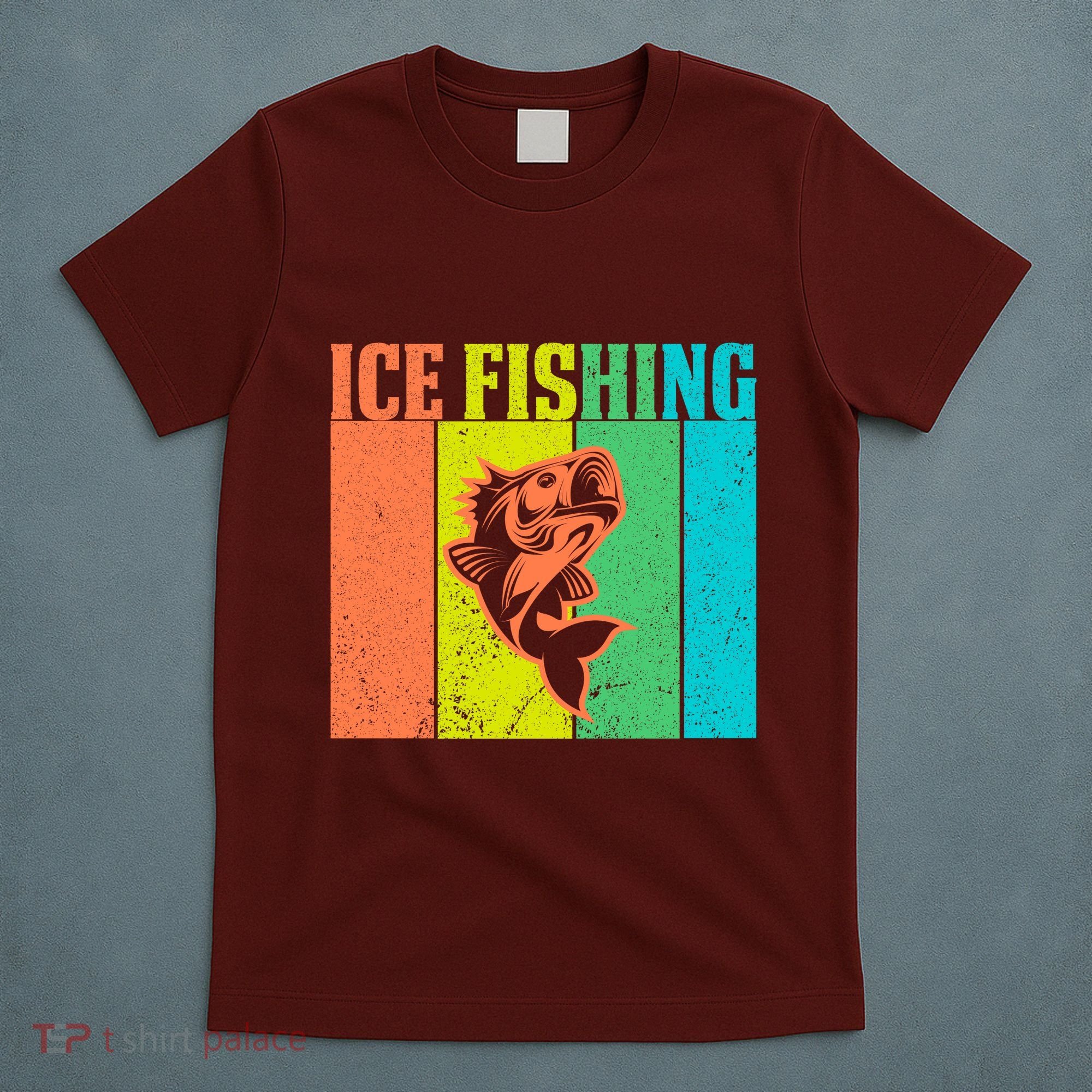 Ice Fishing Vintage Retro T-Shirt