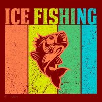 Ice Fishing Vintage Retro T-Shirt thumb 7
