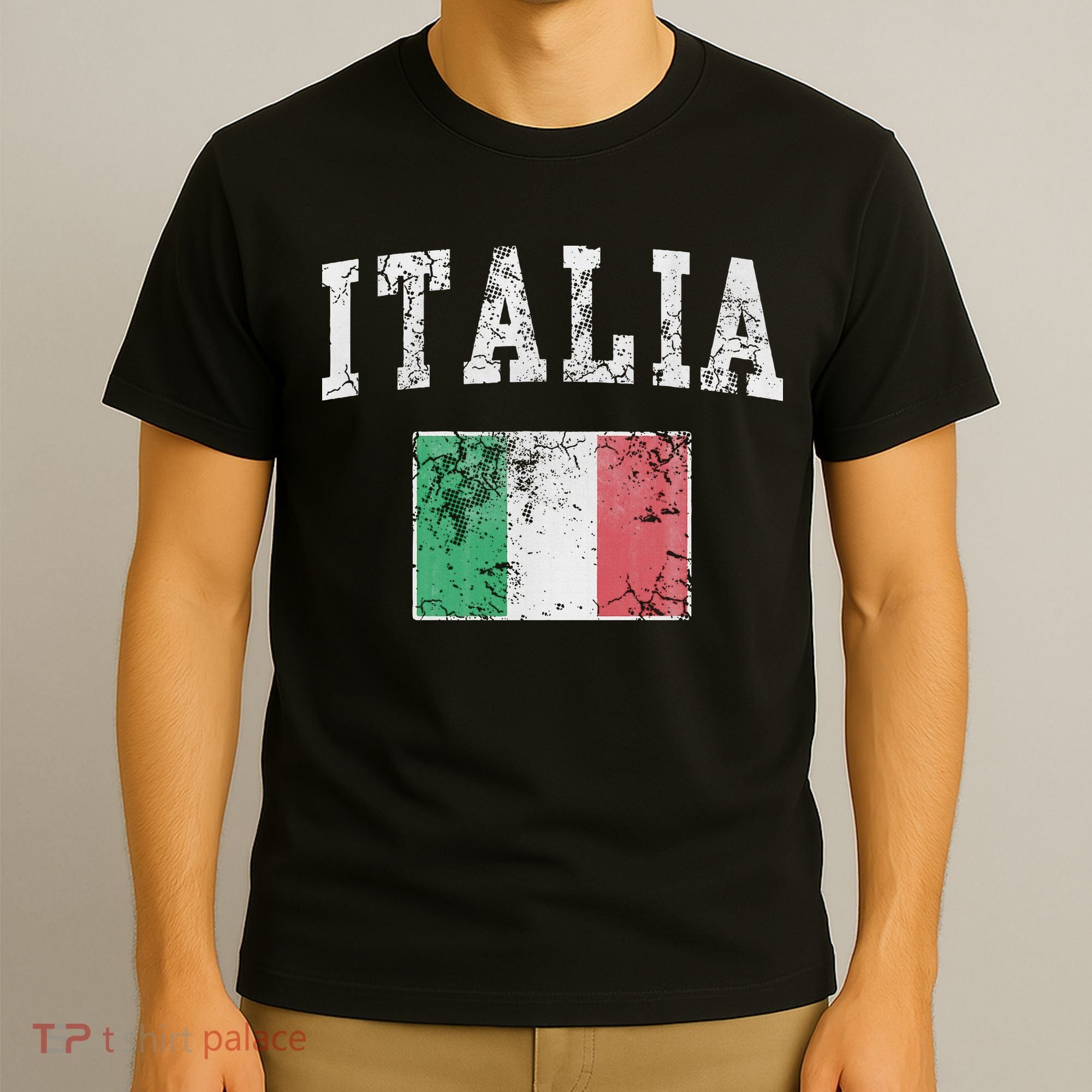 Italian Flag Vintage Italy Souvenir Travel Gift T-Shirt