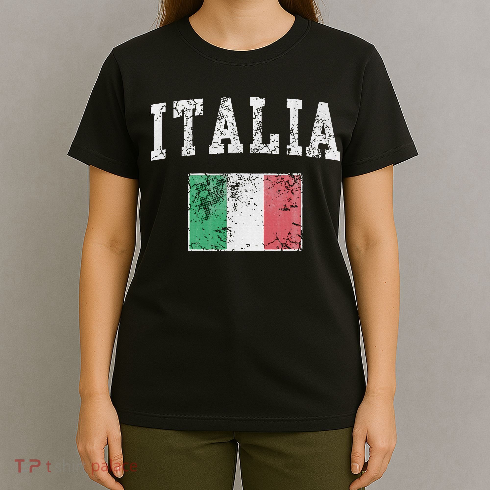Italian Flag Vintage Italy Souvenir Travel Gift T-Shirt