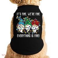 Its Fine Were Fine Everything Is Fine Gnome Funny Christmas Doggie Tank thumb 0