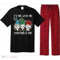 Its Fine Were Fine Everything Is Fine Gnome Funny Christmas Pajama Set thumb 0