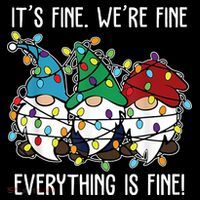 Its Fine Were Fine Everything Is Fine Gnome Funny Christmas Women's Hoodie thumb 2