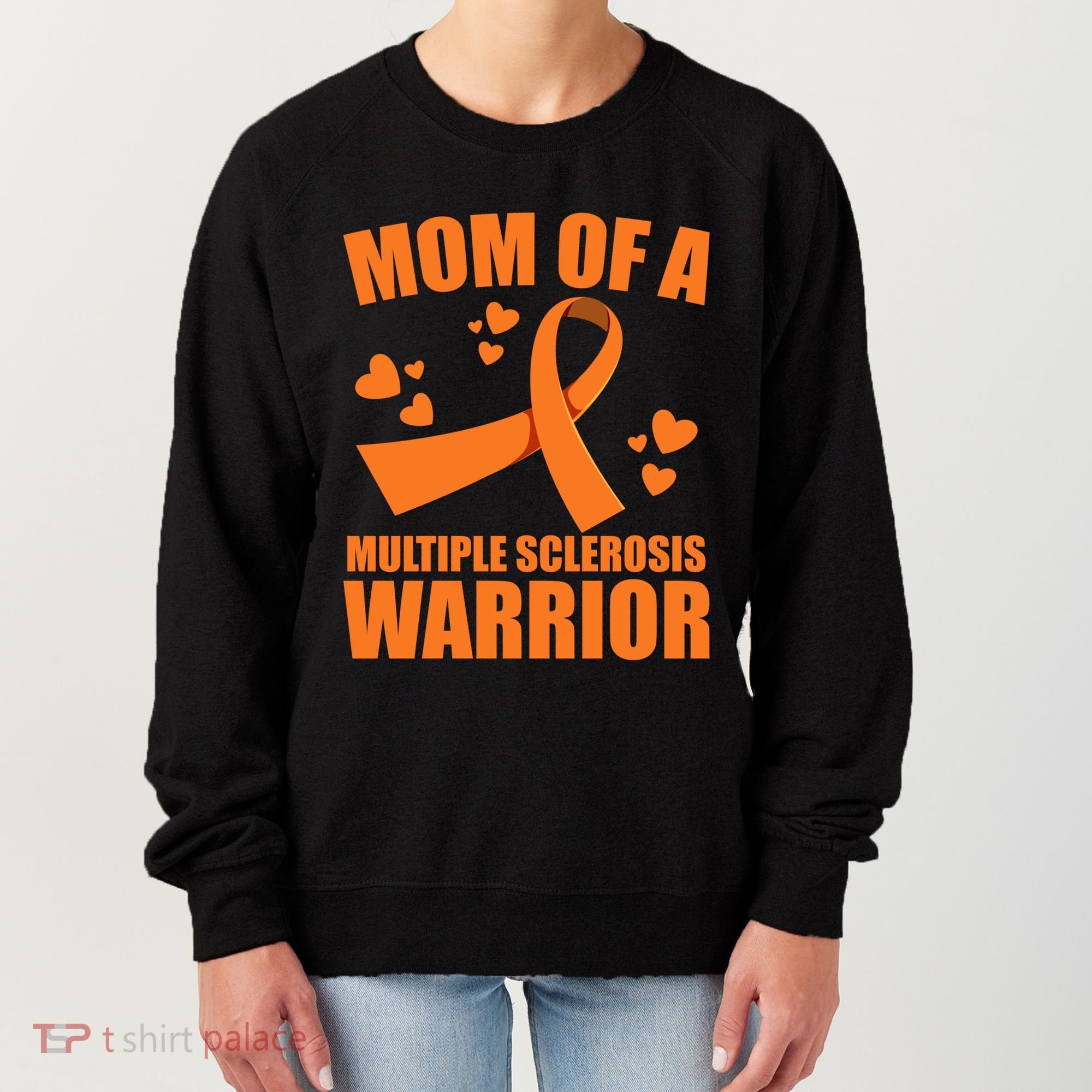 In February We Wear Orange Multiple Sclerosis Awareness Funny Gift Women's Sweatshirt