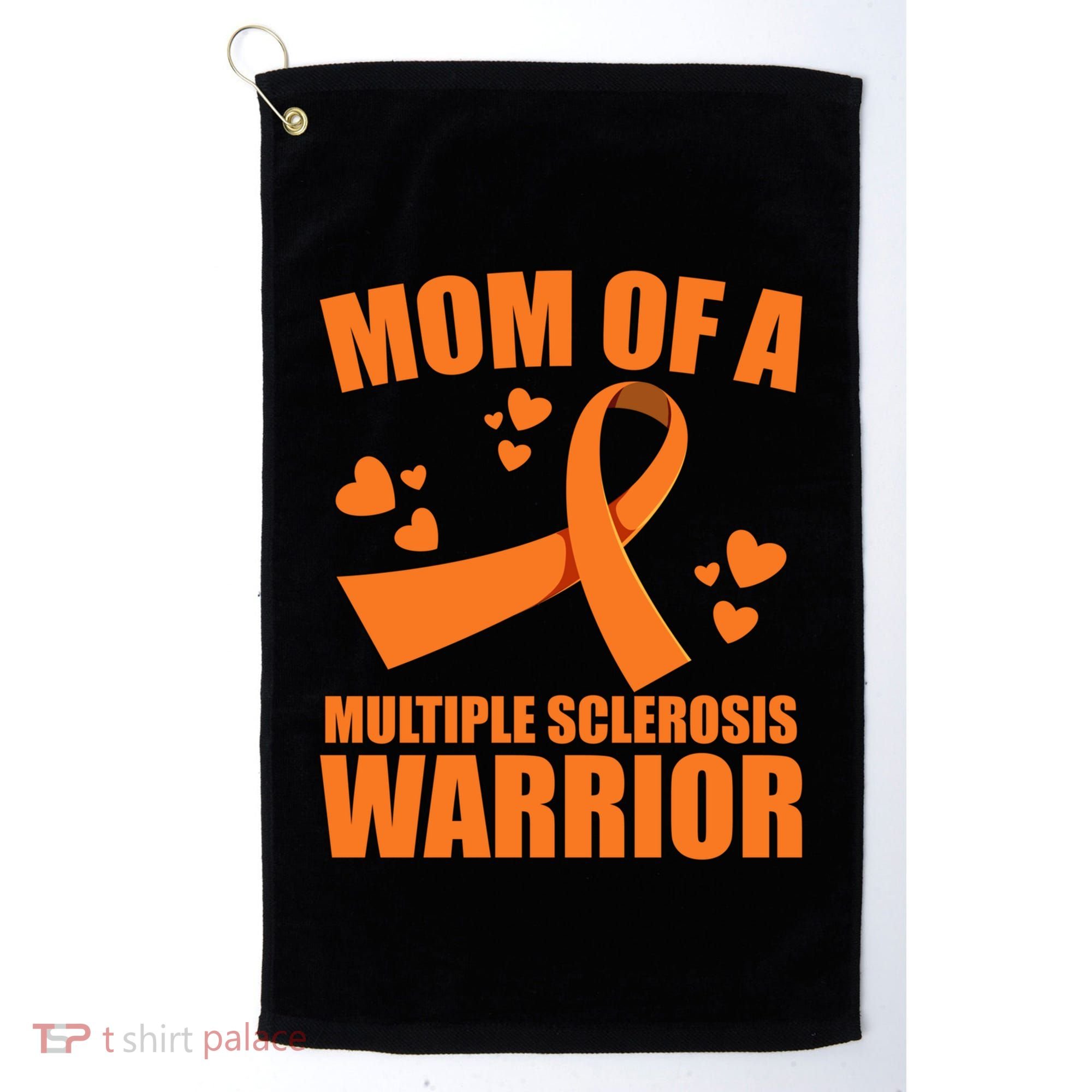 In February We Wear Orange Multiple Sclerosis Awareness Funny Gift Golf Towel