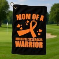 In February We Wear Orange Multiple Sclerosis Awareness Funny Gift Golf Towel thumb 1