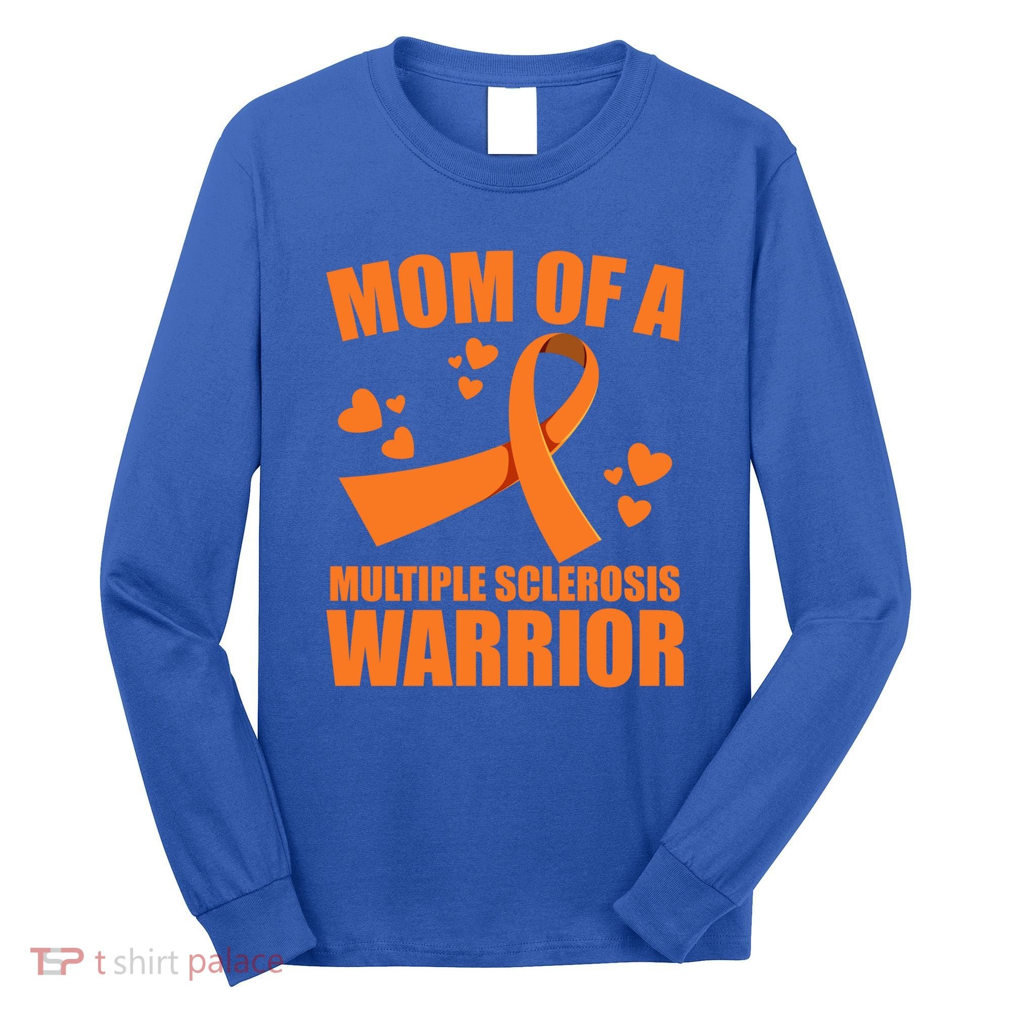 In February We Wear Orange Multiple Sclerosis Awareness Funny Gift Long Sleeve Shirt