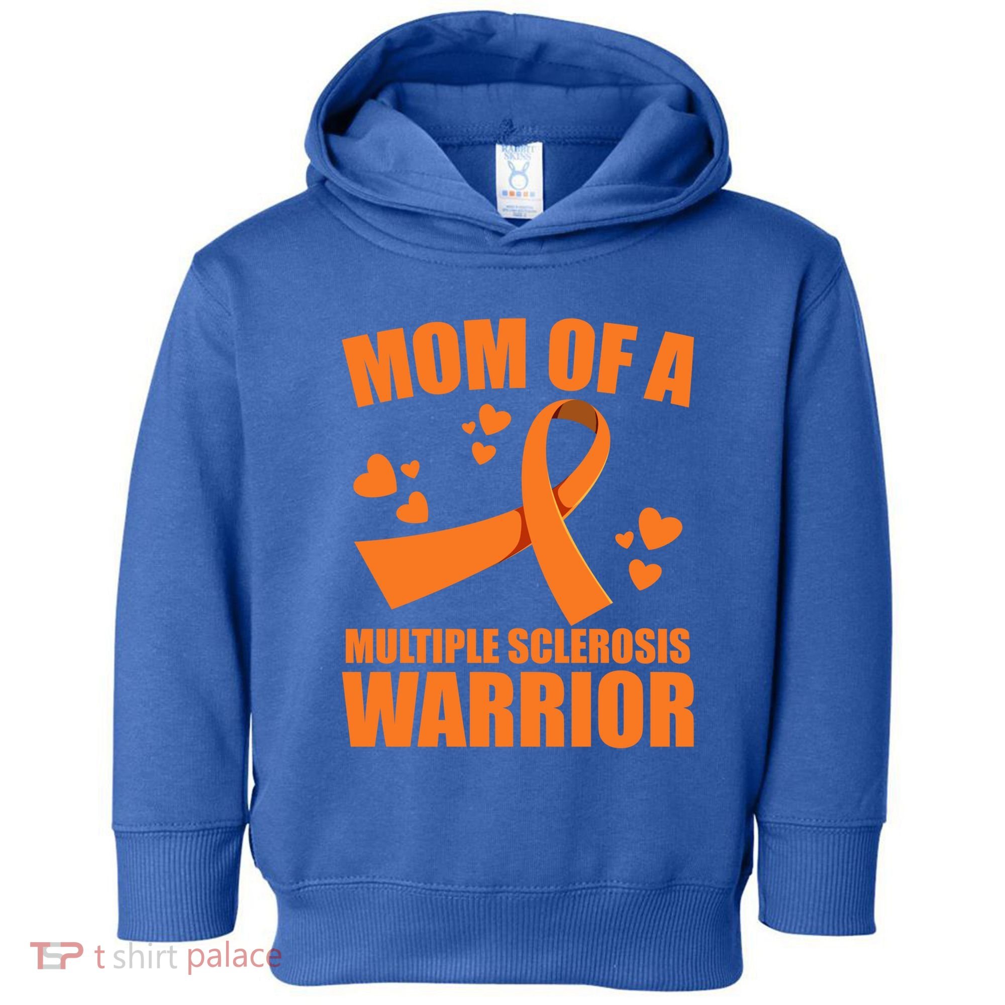 In February We Wear Orange Multiple Sclerosis Awareness Funny Gift Toddler Hoodie