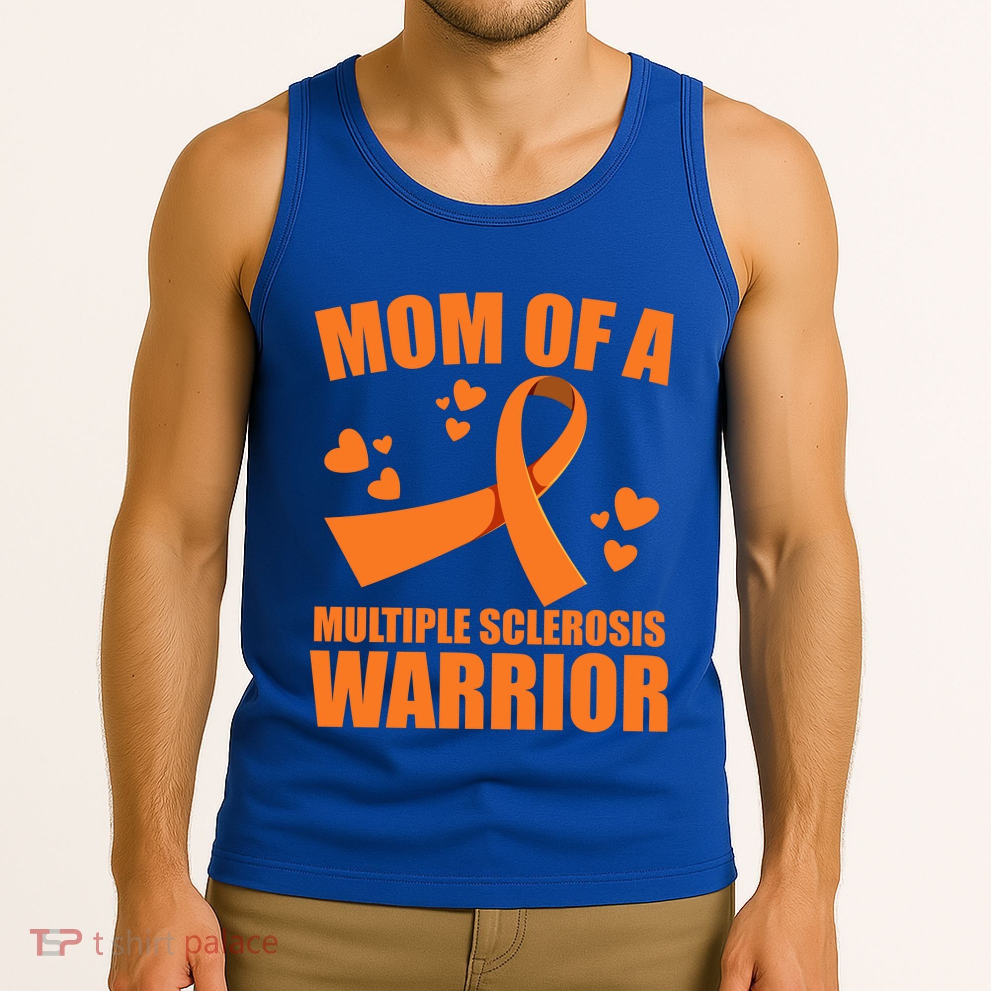 In February We Wear Orange Multiple Sclerosis Awareness Funny Gift Tank Top
