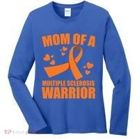 In February We Wear Orange Multiple Sclerosis Awareness Funny Gift Women's Long Sleeve Shirt thumb 0