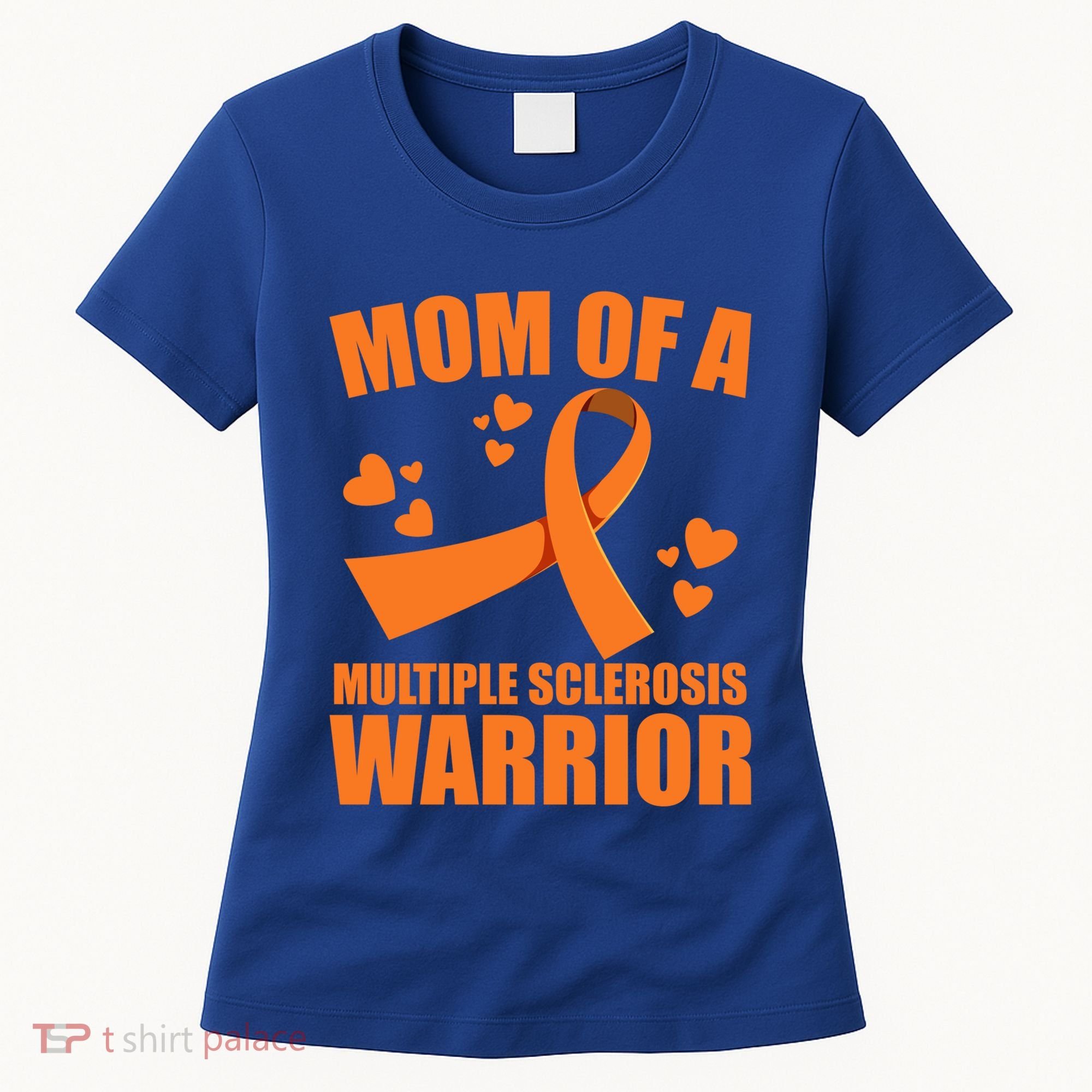 In February We Wear Orange Multiple Sclerosis Awareness Funny Gift Women's T-Shirt