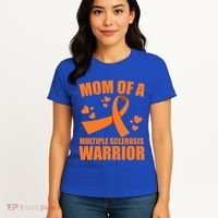 In February We Wear Orange Multiple Sclerosis Awareness Funny Gift Women's T-Shirt thumb 4