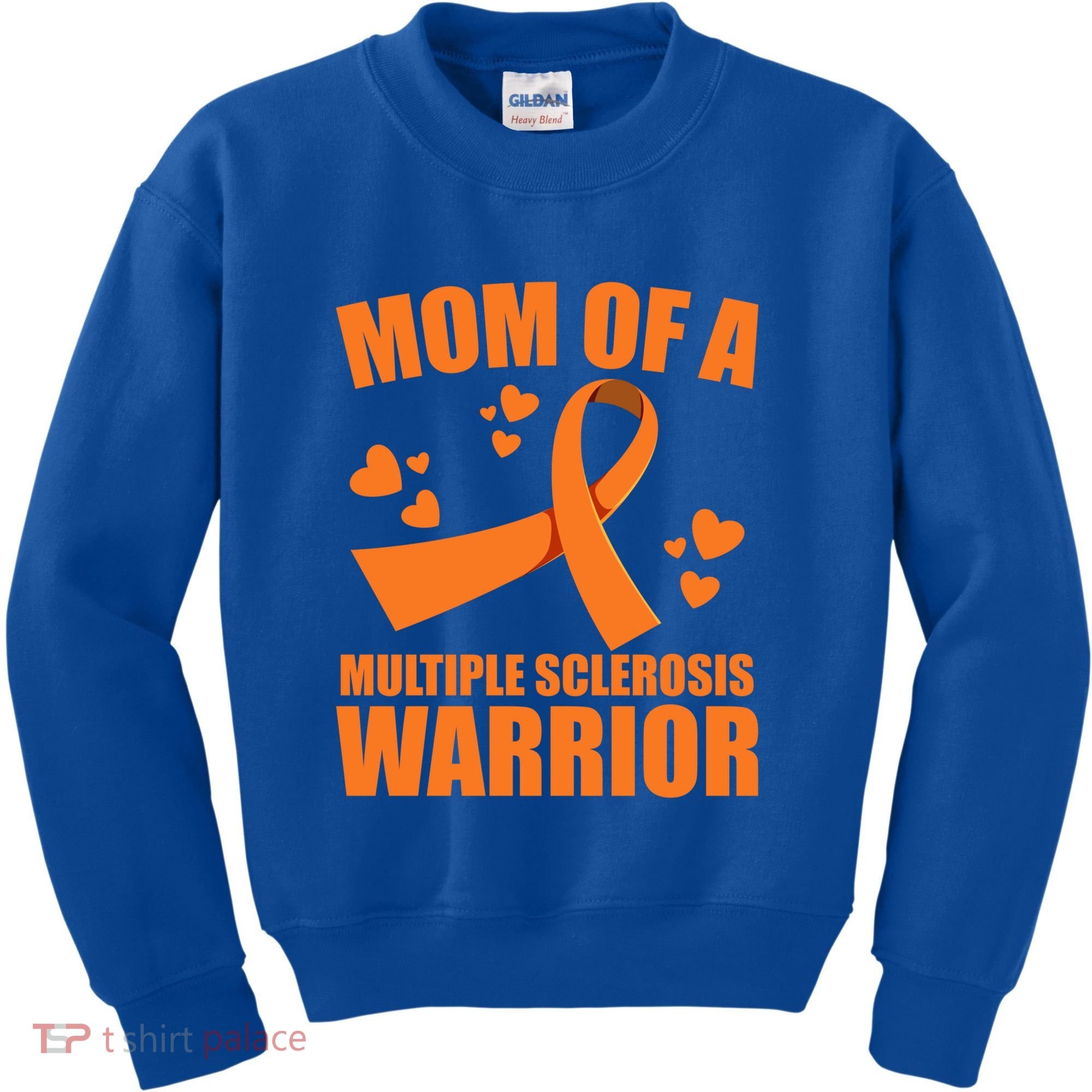 In February We Wear Orange Multiple Sclerosis Awareness Funny Gift Kids Sweatshirt