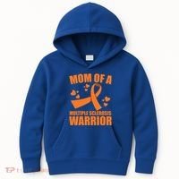 In February We Wear Orange Multiple Sclerosis Awareness Funny Gift Kids Hoodie thumb 0
