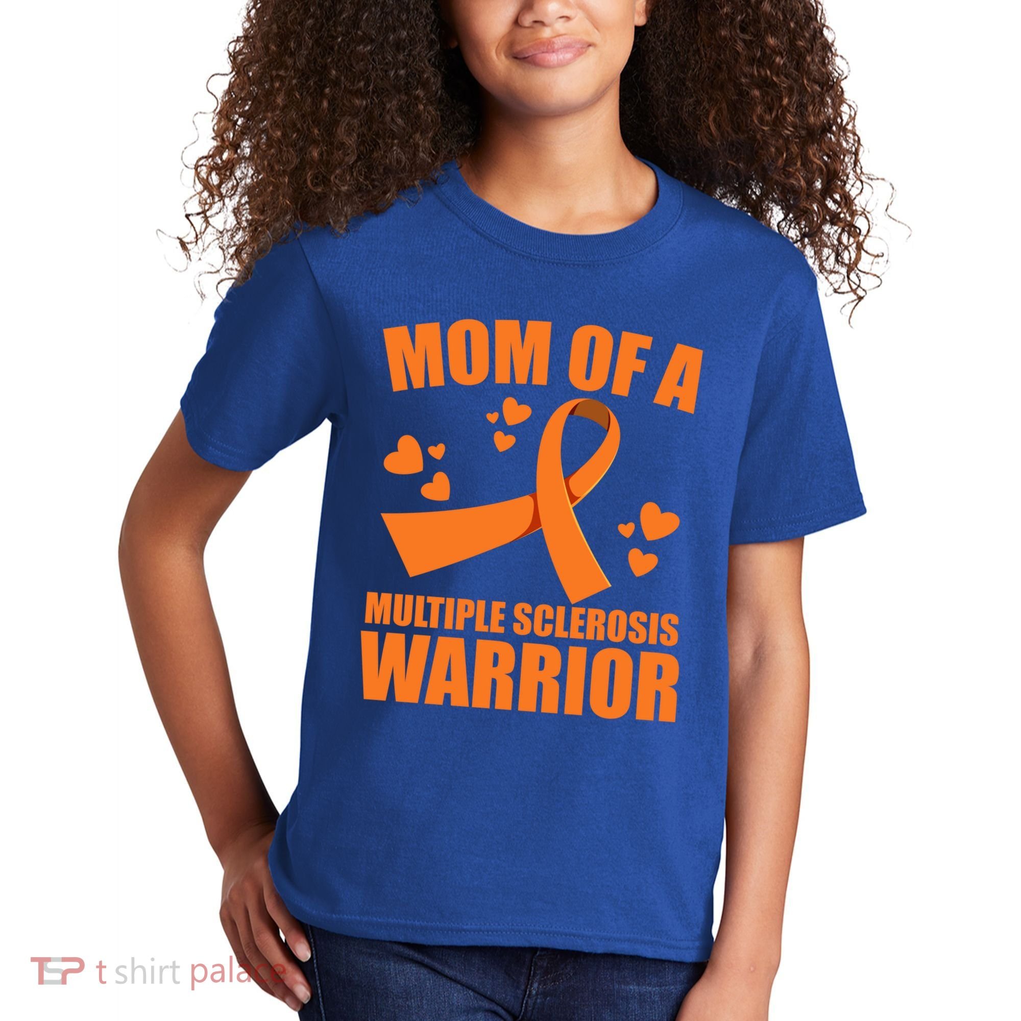 In February We Wear Orange Multiple Sclerosis Awareness Funny Gift Kids T-Shirt