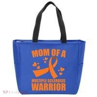In February We Wear Orange Multiple Sclerosis Awareness Funny Gift Tote Bag thumb 0
