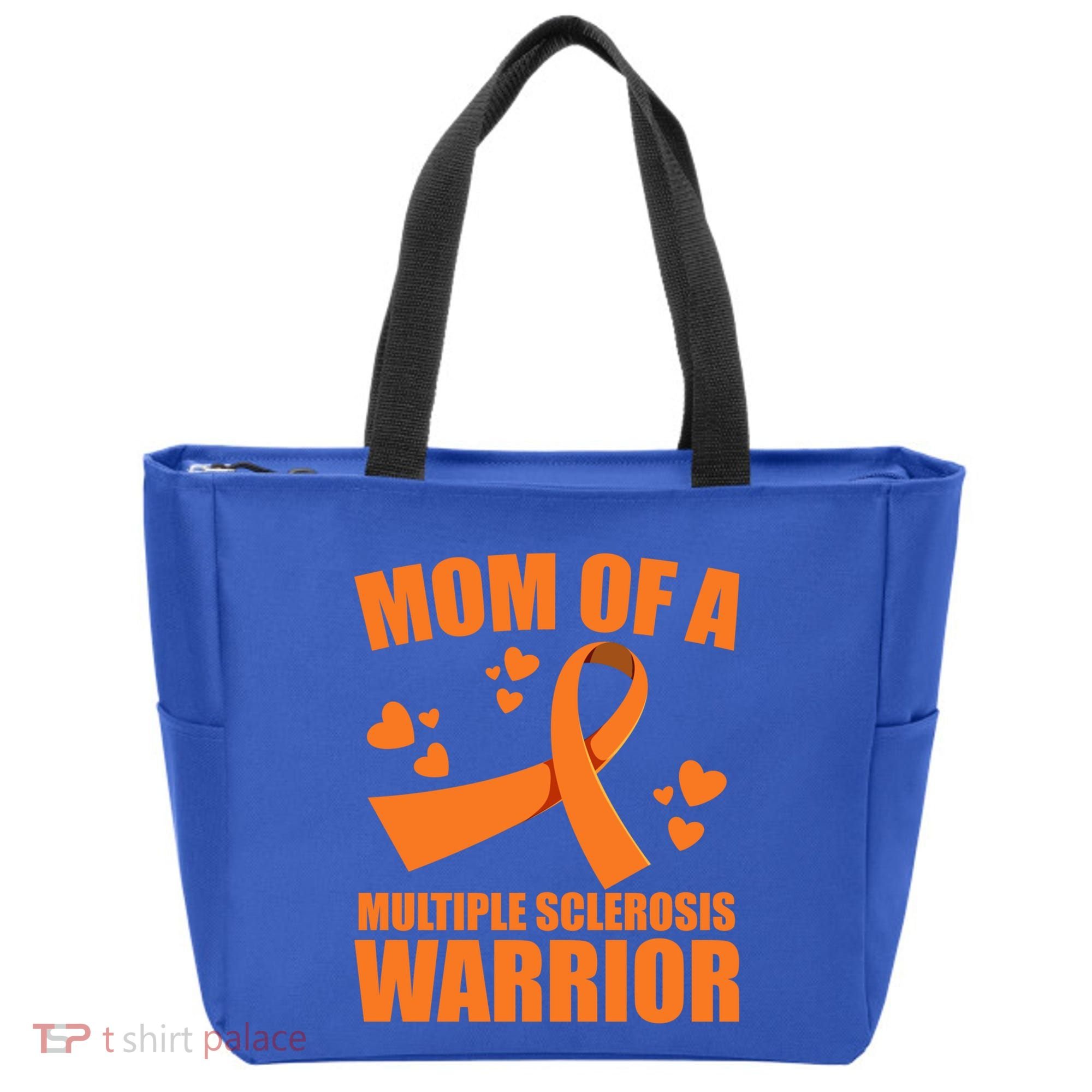 In February We Wear Orange Multiple Sclerosis Awareness Funny Gift Tote Bag