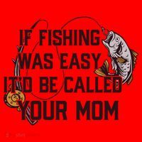 If Fishing Was Easy It'd Be Called Your Mom Funny Fish Meme Gift Santa Hat thumb 1