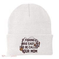 If Fishing Was Easy It'd Be Called Your Mom Funny Fish Meme Gift Beanie thumb 0
