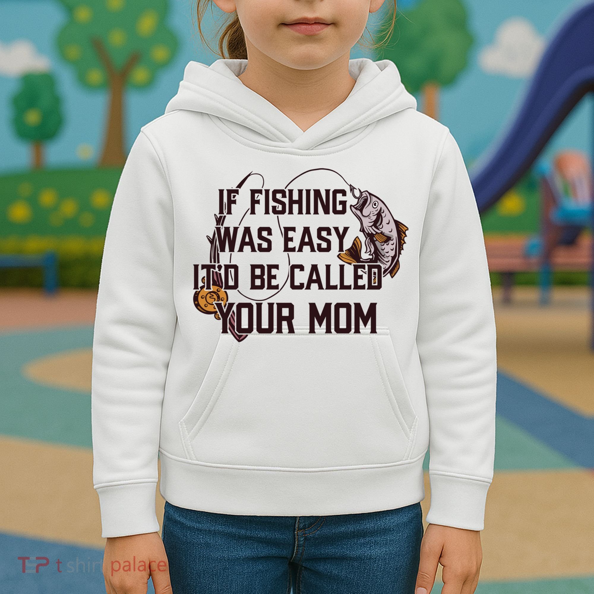 If Fishing Was Easy It'd Be Called Your Mom Funny Fish Meme Gift Kids Hoodie