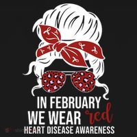 In February We Wear Red Chd Heart Disease Awareness Coaster thumb 2