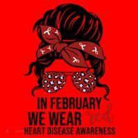 In February We Wear Red Chd Heart Disease Awareness Santa Hat thumb 1