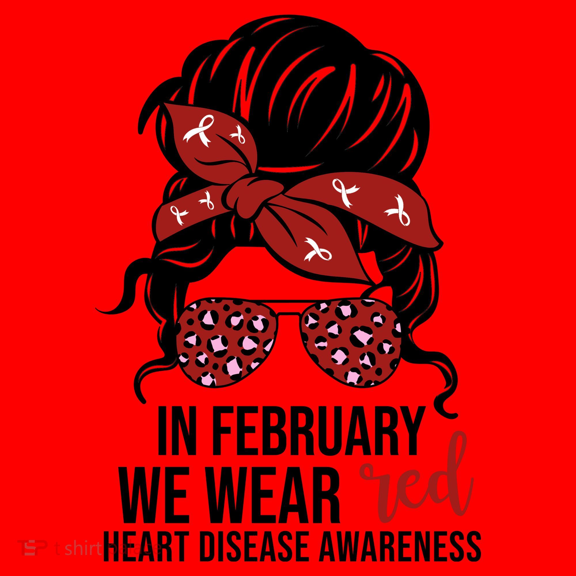 In February We Wear Red Chd Heart Disease Awareness Santa Hat