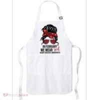 In February We Wear Red Chd Heart Disease Awareness Apron thumb 0