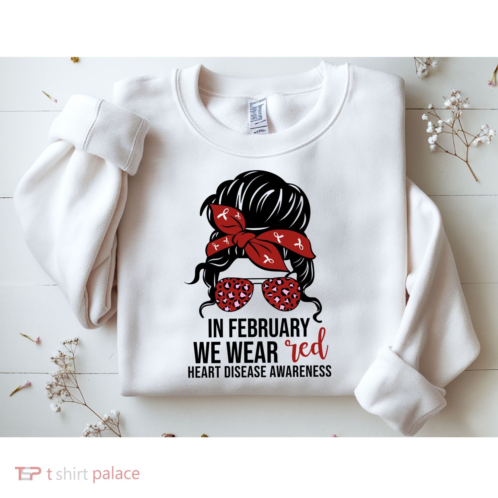 In February We Wear Red Chd Heart Disease Awareness Sweatshirt