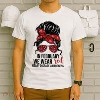 In February We Wear Red Chd Heart Disease Awareness T-Shirt thumb 6