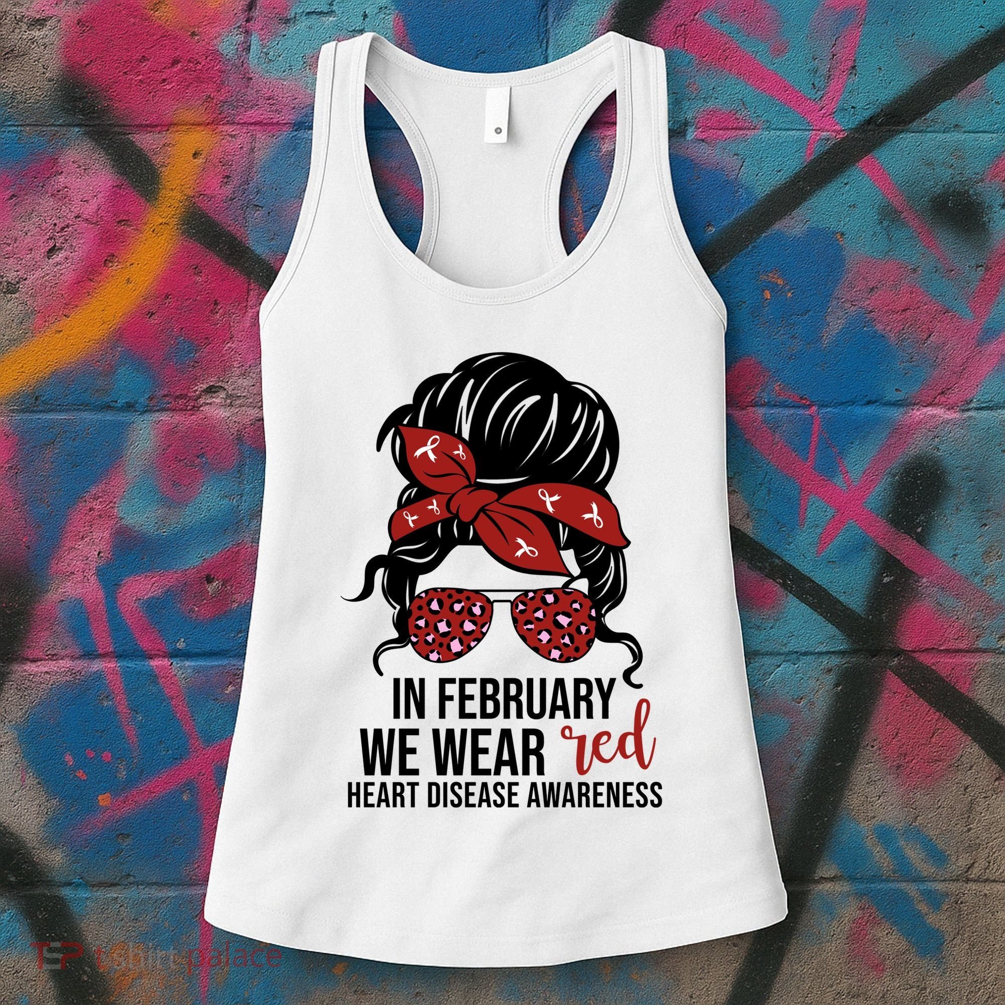 In February We Wear Red Chd Heart Disease Awareness Women's Tank Top