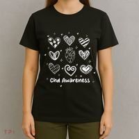 In February We Wear Red Chd Awareness Heart Disease Month T-Shirt thumb 4