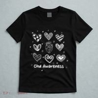 In February We Wear Red Chd Awareness Heart Disease Month T-Shirt thumb 5