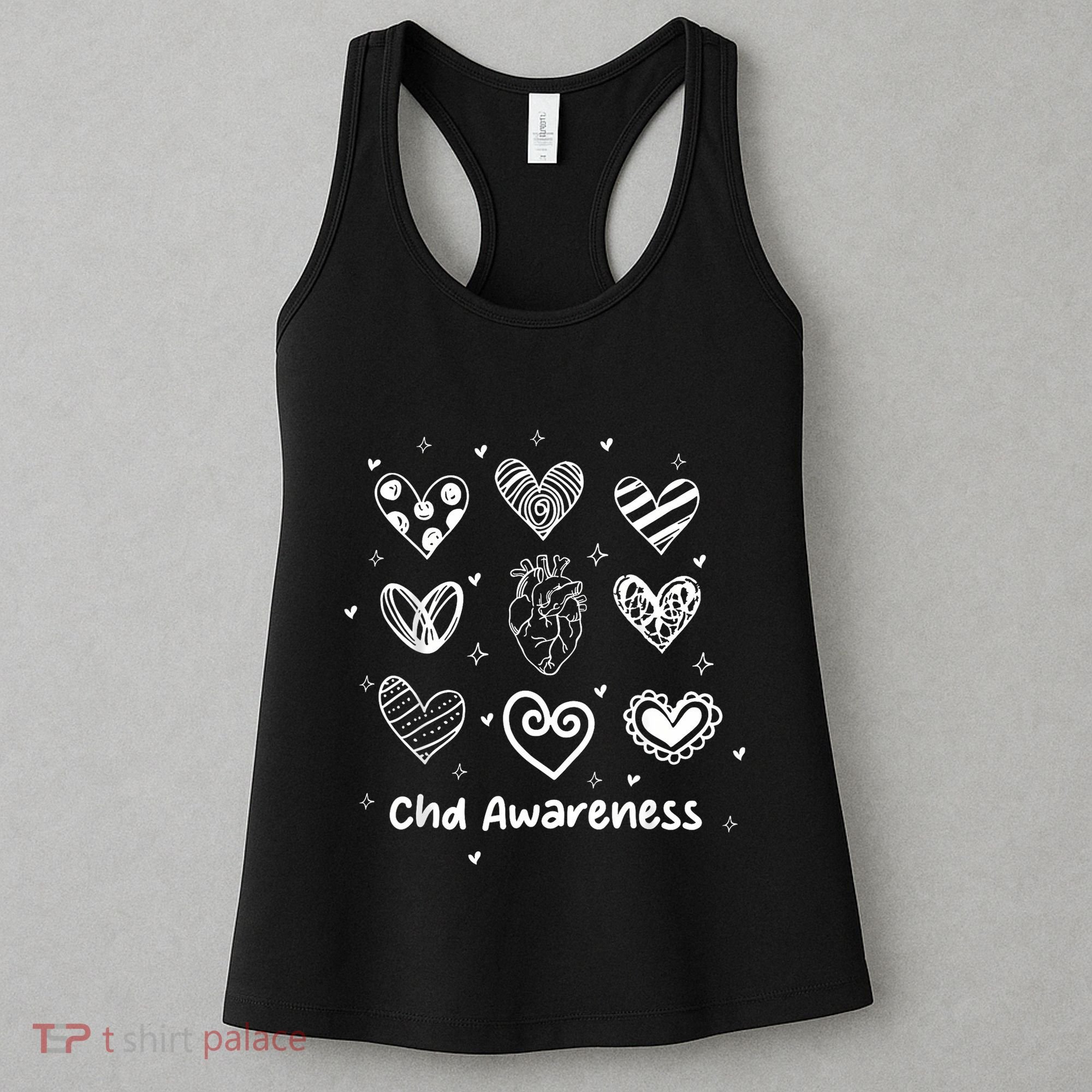 In February We Wear Red Chd Awareness Heart Disease Month Women's Tank Top