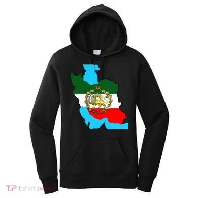 Iran Flag With A Golden Lion Women's Hoodie