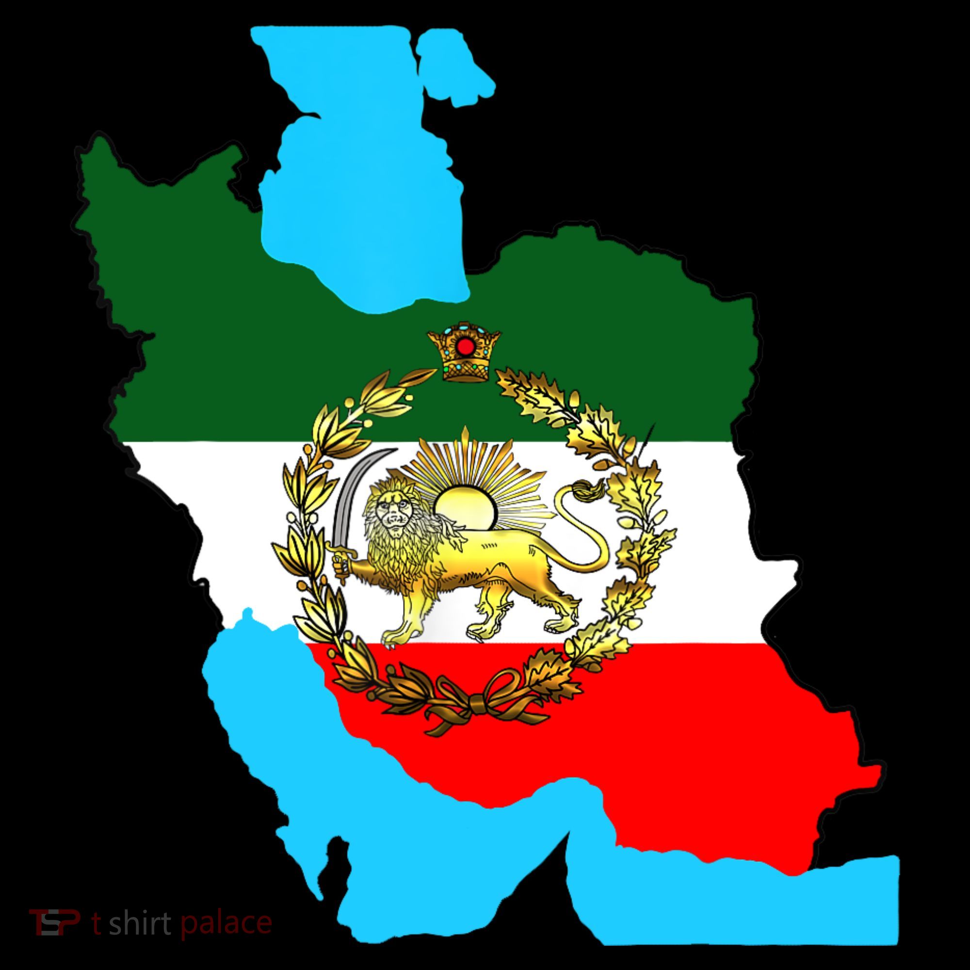 Iran Flag With A Golden Lion Women's Hoodie