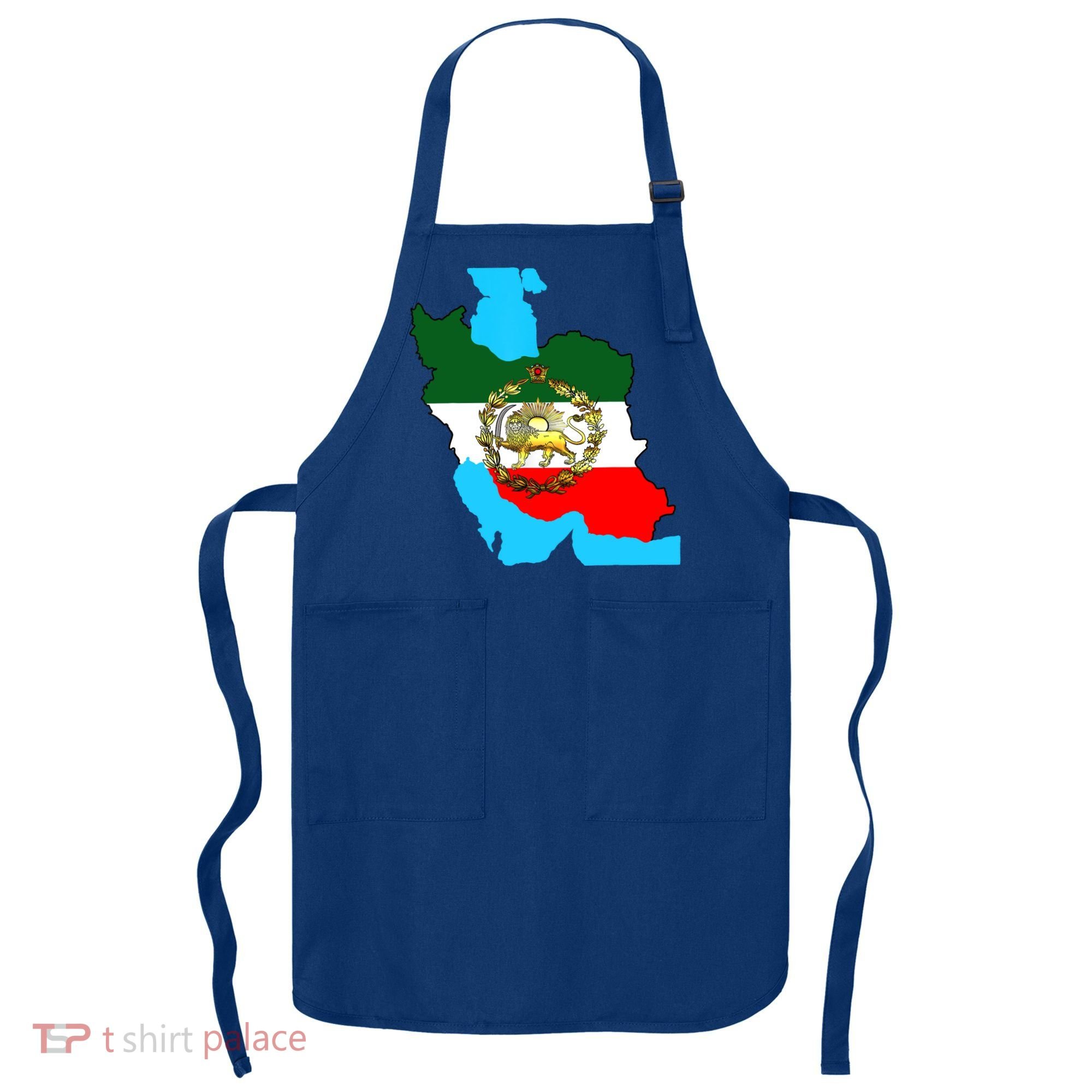 Iran Flag With A Golden Lion Apron