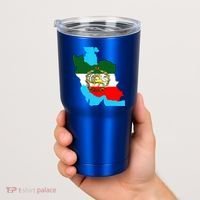 Iran Flag With A Golden Lion Tumbler thumb 2
