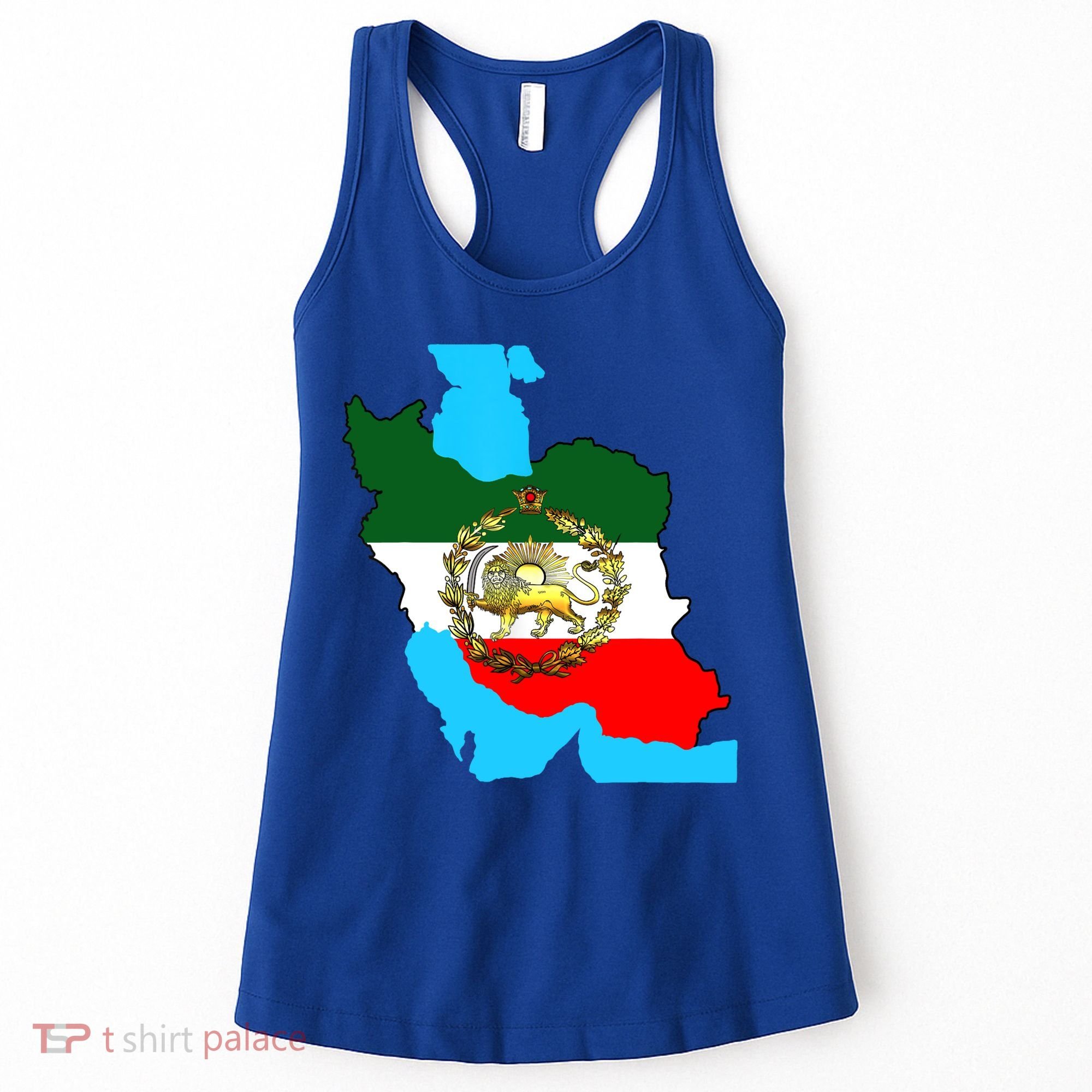 Iran Flag With A Golden Lion Women's Tank Top