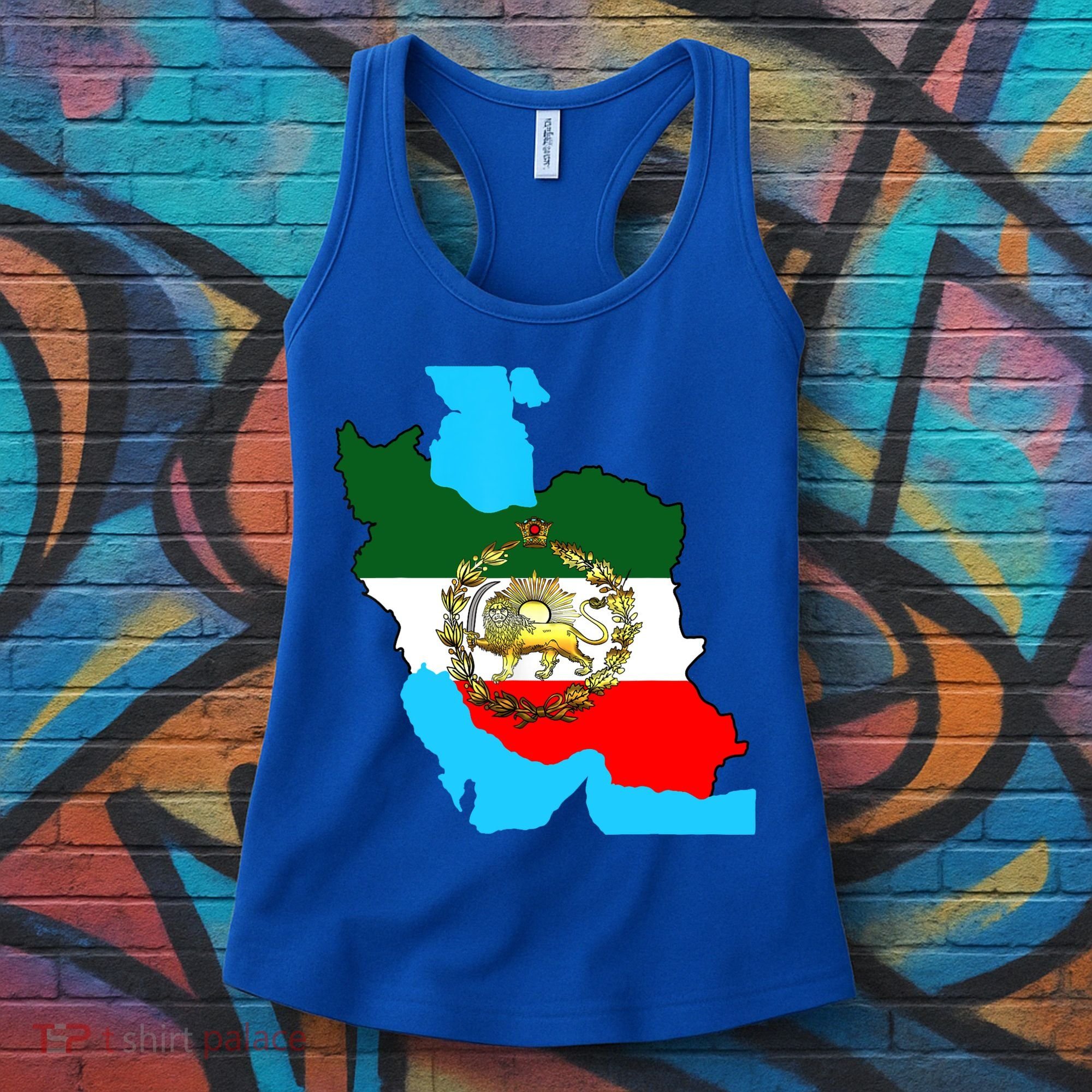 Iran Flag With A Golden Lion Women's Tank Top