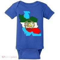 Iran Flag With A Golden Lion Baby Bodysuit thumb 0