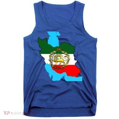 Iran Flag With A Golden Lion Tank Top