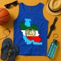 Iran Flag With A Golden Lion Tank Top thumb 4