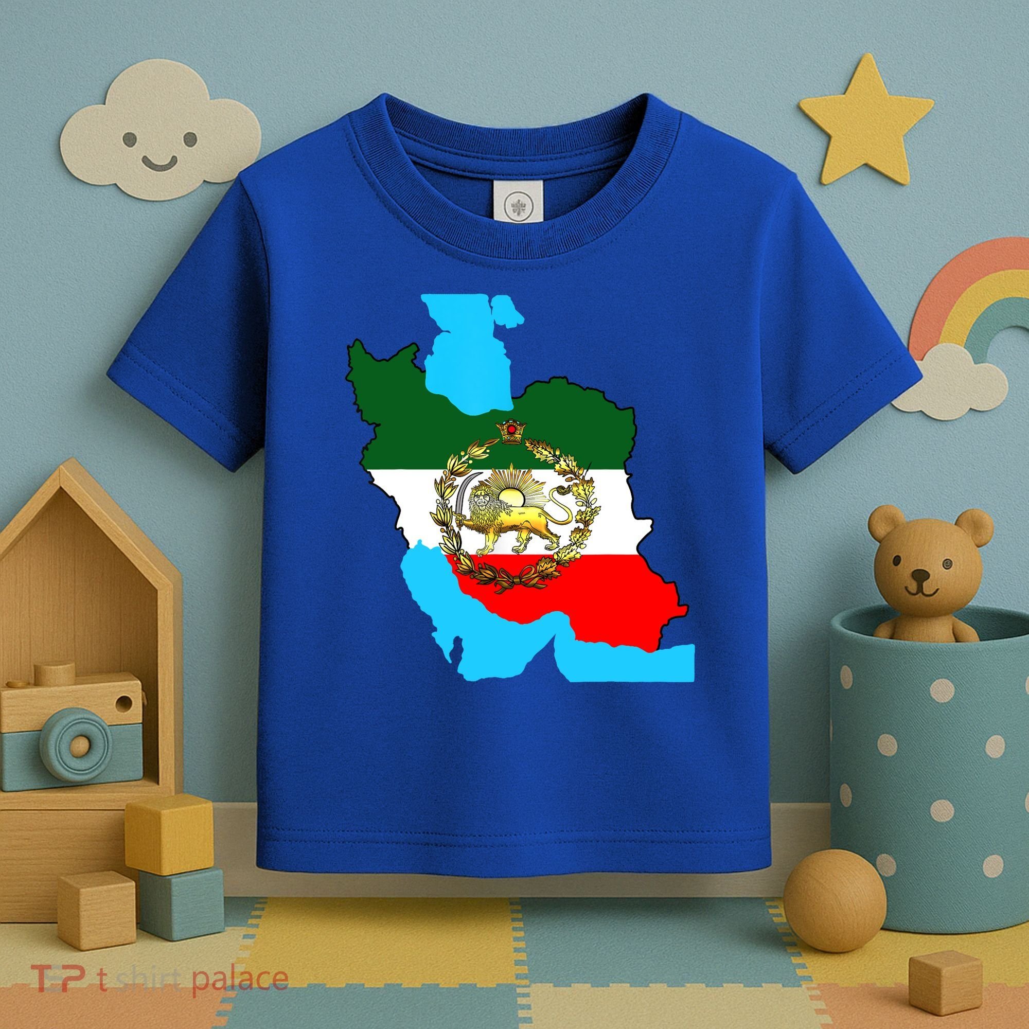Iran Flag With A Golden Lion Toddler T-Shirt