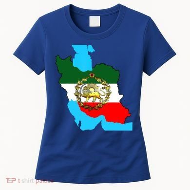 Iran Flag With A Golden Lion Women's T-Shirt