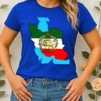 Iran Flag With A Golden Lion Women's T-Shirt thumb 2