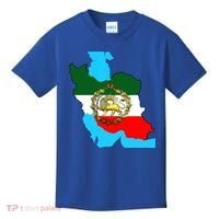 Iran Flag With A Golden Lion Kids T-Shirt thumb 0