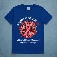 In February We Wear Red Funny Heart Disease Awareness Month Great Gift T-Shirt thumb 5