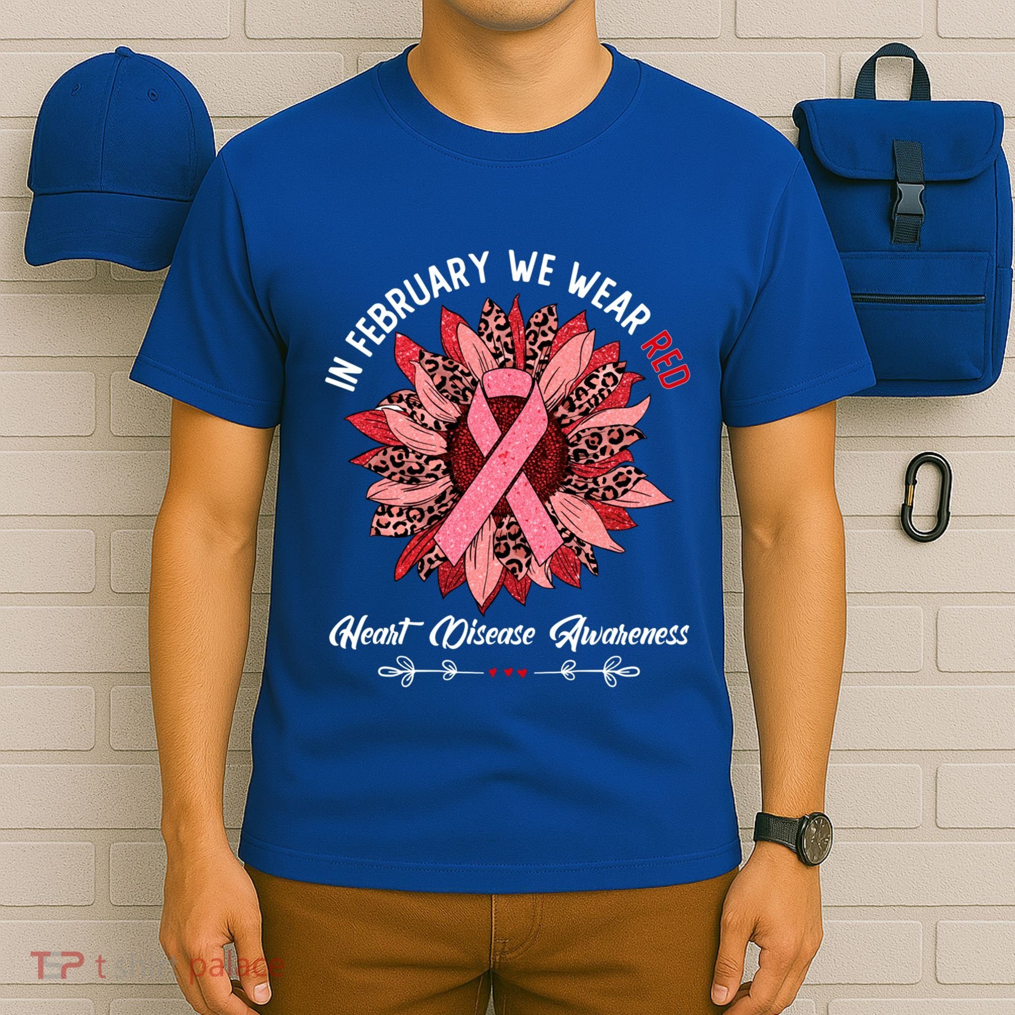 In February We Wear Red Funny Heart Disease Awareness Month Great Gift T-Shirt