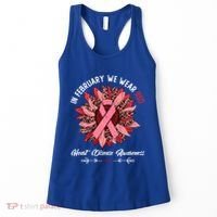 In February We Wear Red Funny Heart Disease Awareness Month Great Gift Women's Tank Top thumb 0